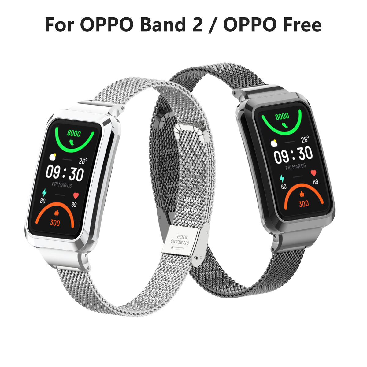 Mesh Strap Metal - Convient pour Oppo Band 2, bracelet