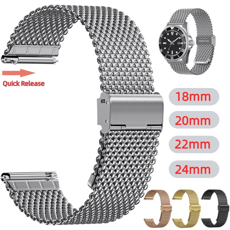 Mesh Strap Metal - Bracelets universels de remplacement 18mm 20mm