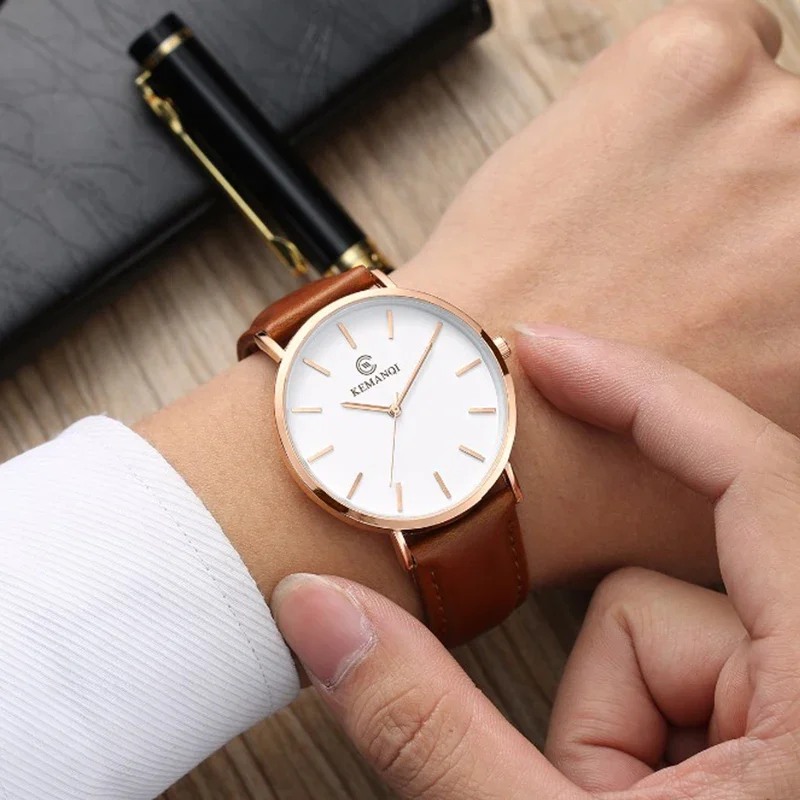 Montre-bracelet à quartz ultra - Leather Watch Band Men avis et prix